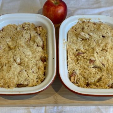 Apple Crumbles with a Streusel Topping.