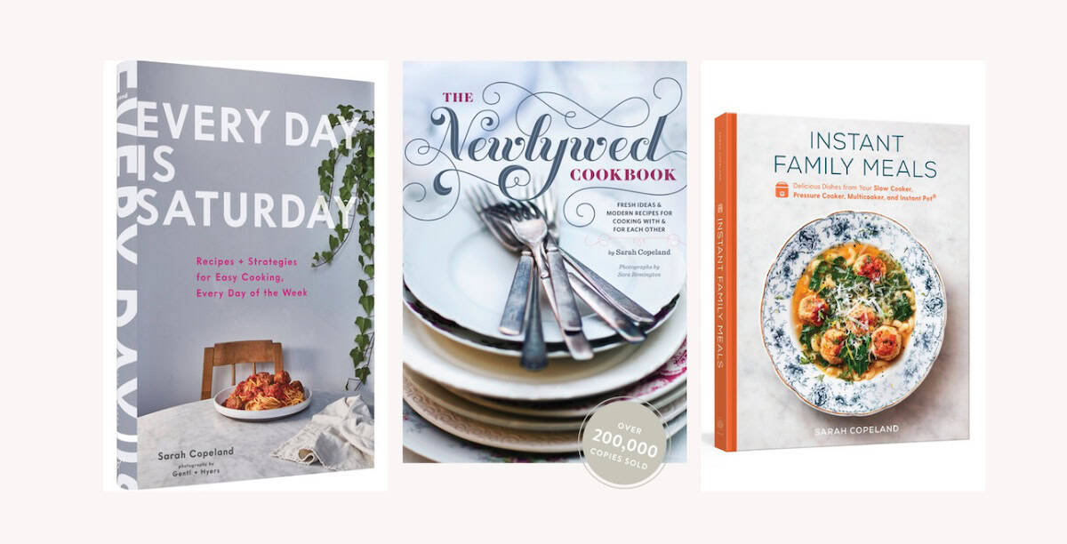 Covers of cookbooks written by Sarah Copeland.