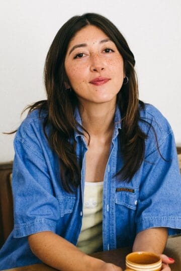 Devan Grimsrud wearing a blue top.