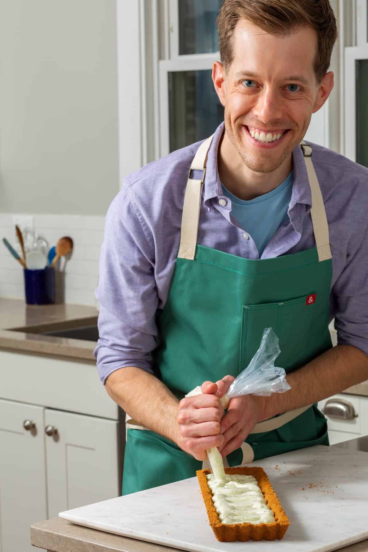 Martin Sorge in his kitchen.