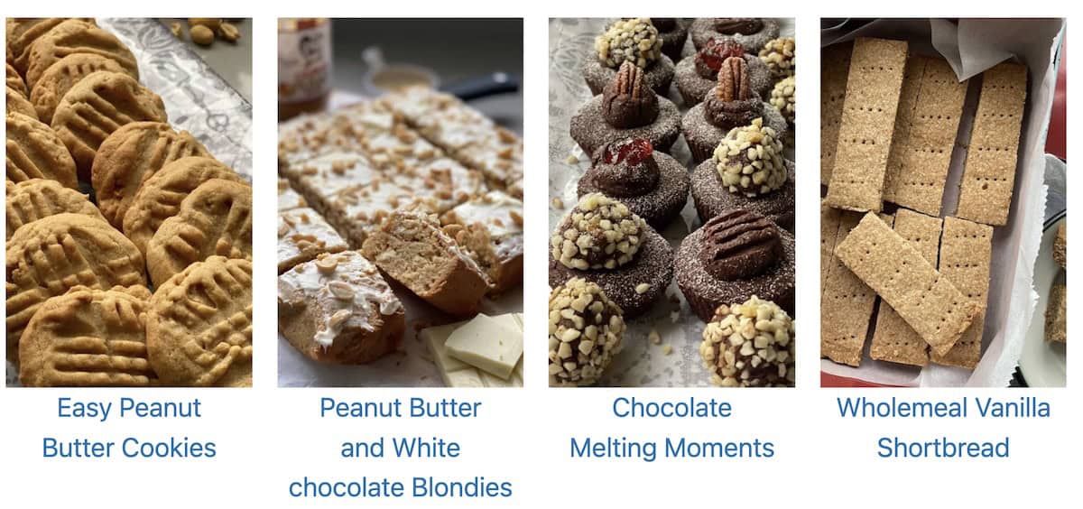 Selection of cookies and traybakes.