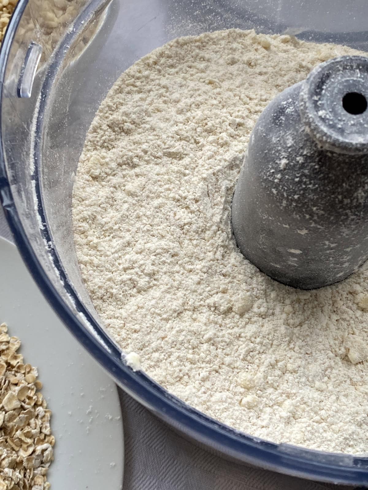 Crumble mixture in a food processor.