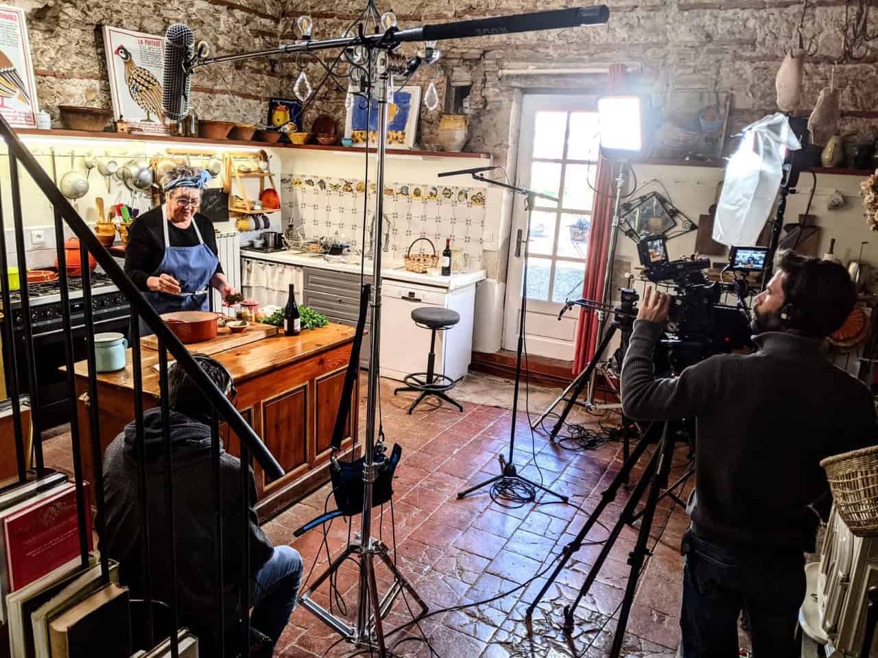 French TV crew filming