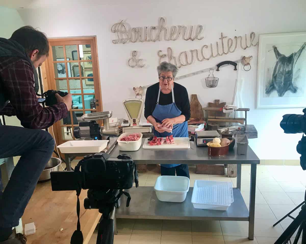 Kate in the second Kitchen at Camont.